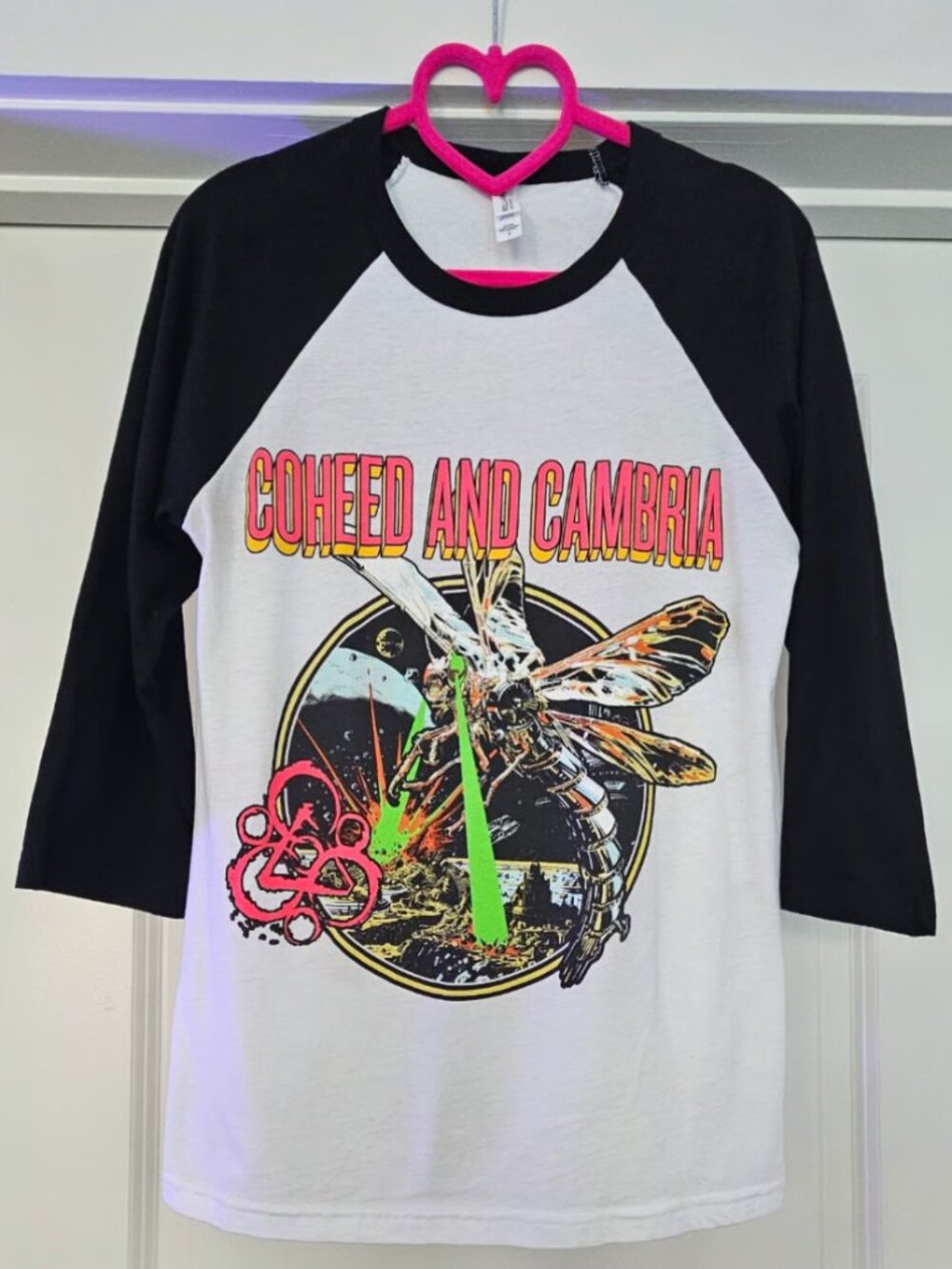 Coheed and Cambria Tour Shirt Claudio Sanchez Baseball Style Small Amory Wars